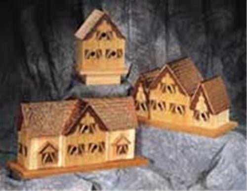 Three Roof Alpine Birdhouse Plan - Cherry Tree Toys