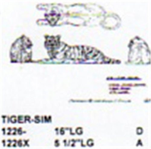 Tiger Lying Down 5 1/2" Long - Cherry Tree Toys