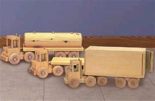 Toy Trucks Set Of 3 Woodworking Plan - Cherry Tree Toys