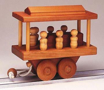 Trolley Car Pull Toy Woodworking Plan - Cherry Tree Toys