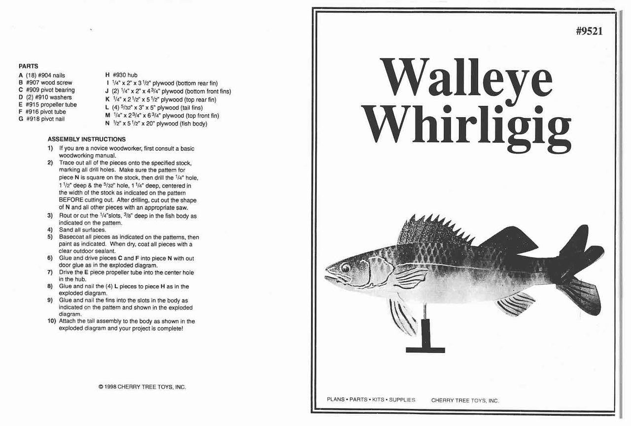 Walleye Whirligig Plan - Cherry Tree Toys