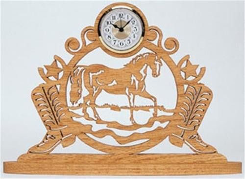 Western Horse Scroll Saw Clock Plan - Cherry Tree Toys