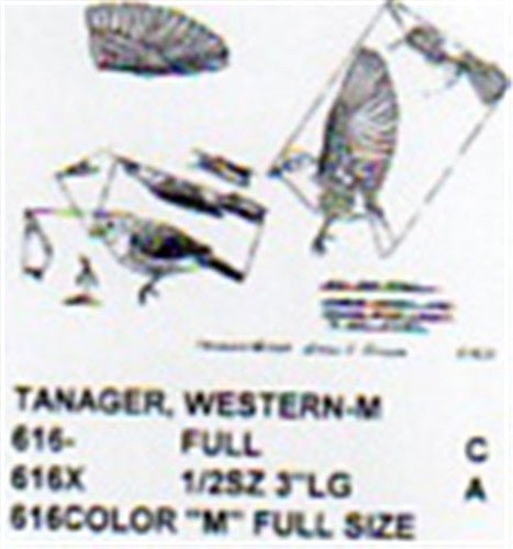 Western Tanager Male Perched/Flying/Landing - Cherry Tree Toys