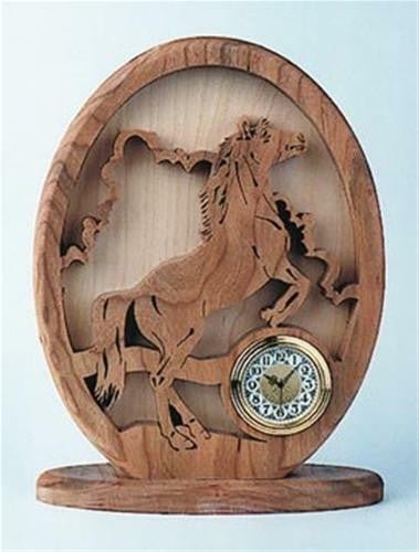 Wild Mustang Clock Scroll Saw Plan | Cherry Tree Toys