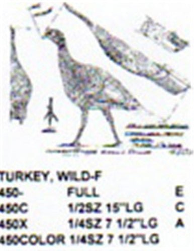 Wild Turkey Female Standing Carving Pattern - Cherry Tree Toys