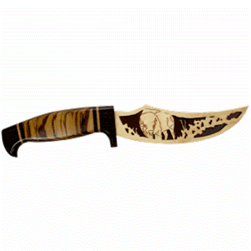 Buffalo Scroll Saw Hunting Knife Plan