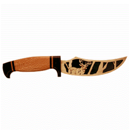 Deer Hunting Scroll Saw Knife Plan Downloadable File