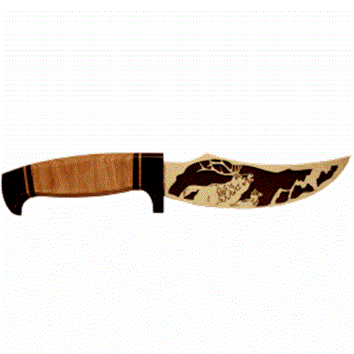 Elk Scroll Saw Hunting Knife Plan