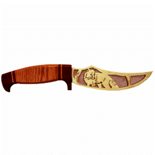 Fox Scroll Saw Hunting Knife Plan