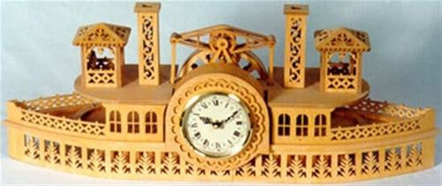 Steamboat Scroll Saw Clock Plan