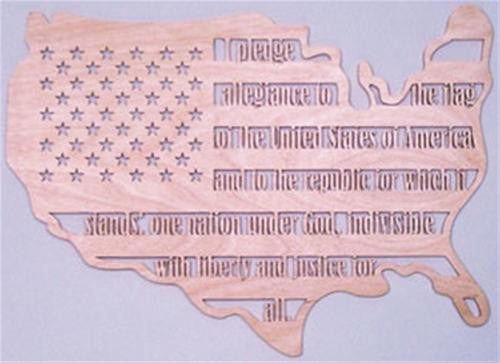 USA Pledge of Allegiance Scroll Saw Pattern