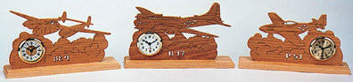 World War II Planes Scroll Saw Clock Pattern