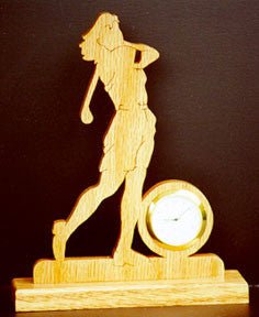 Woman Golfer Scroll Saw Pattern - Cherry Tree Toys