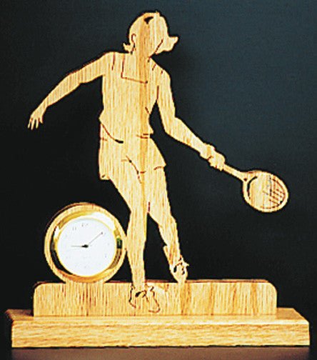 Woman Tennis Player Scroll Saw Pattern - Cherry Tree Toys