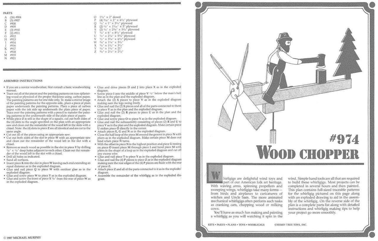 Wood Chopper Whirligig Plan - Cherry Tree Toys