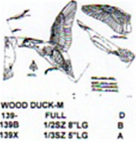 Wood Duck Flying Landing Carving Pattern - Cherry Tree Toys