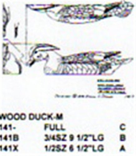 Wood Duck Male On Water/Feeding Carving Pattern - Cherry Tree Toys