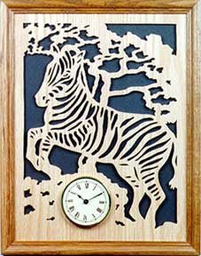 Zebra Scroll Saw Clock Pattern - Cherry Tree Toys